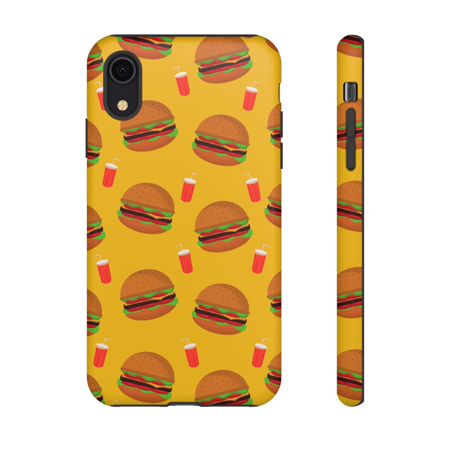 Burger and Drinks Phone Case - for Apple, Samsung, and Google Phones