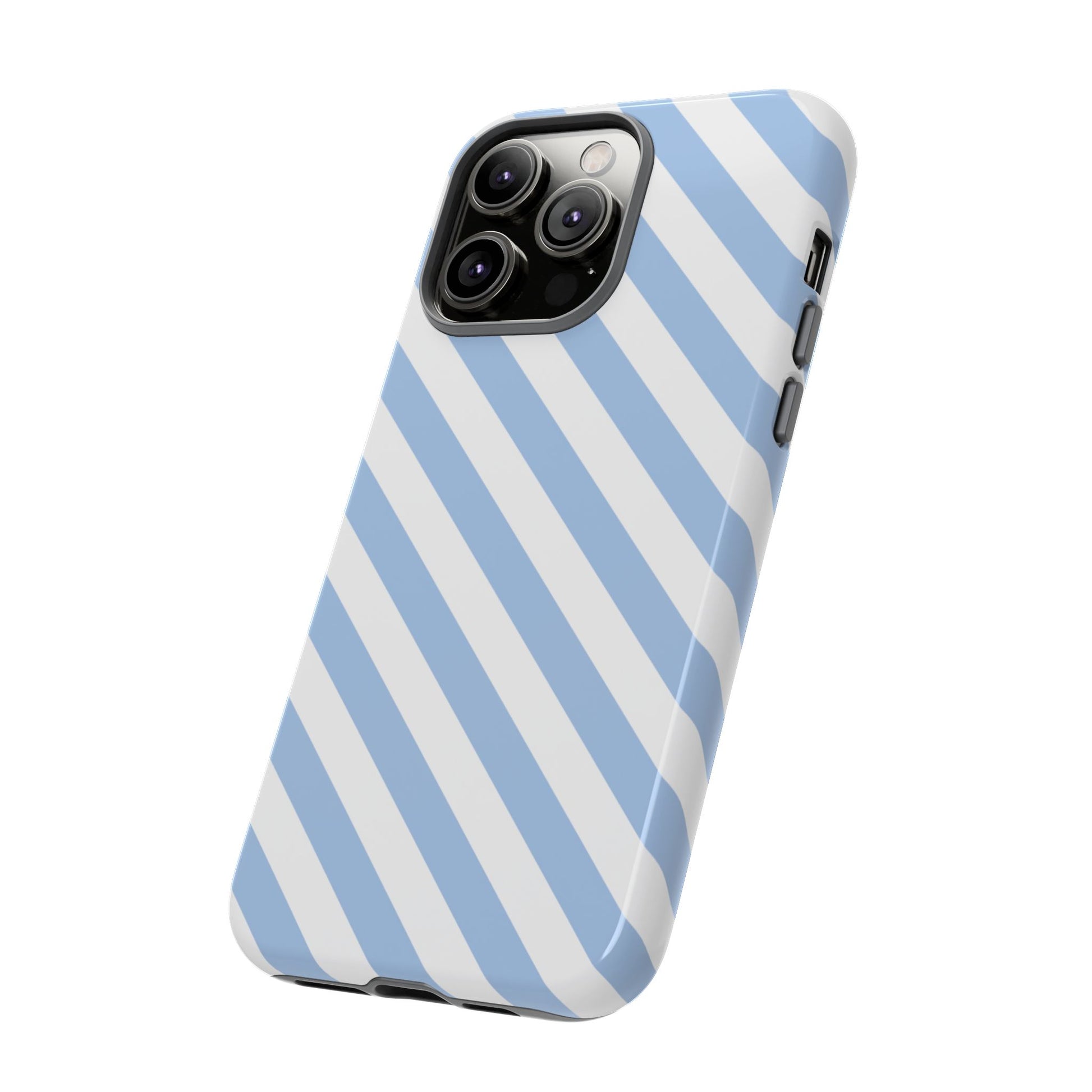 Blue and White Diagonal Stripes Phone Case Blue and White Diagonal Stripes Phone Case