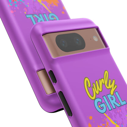 Melanin Curly Hair Afro Girl Phone Case - for iPhone, Samsung, and Google Phones