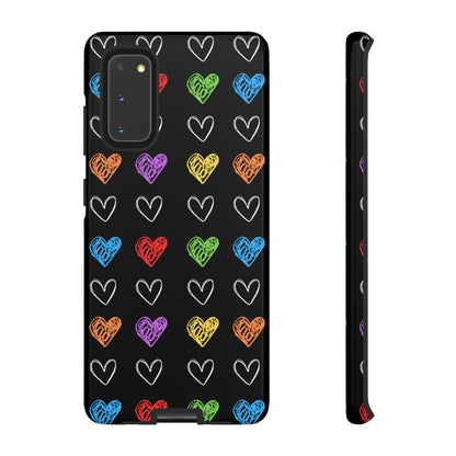 Colored Hearts Phone Case - for Apple, Samsung, and Google Phones