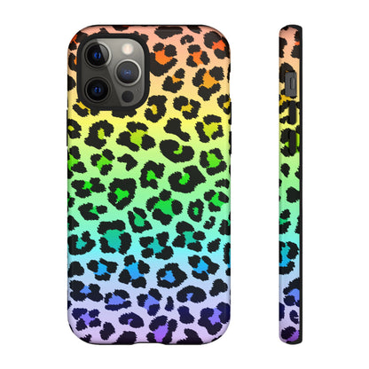 Rainbow Leopard Print Phone Case - for Apple, Samsung, and Google Phones