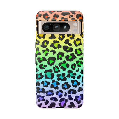 Rainbow Leopard Print Phone Case - for Apple, Samsung, and Google Phones