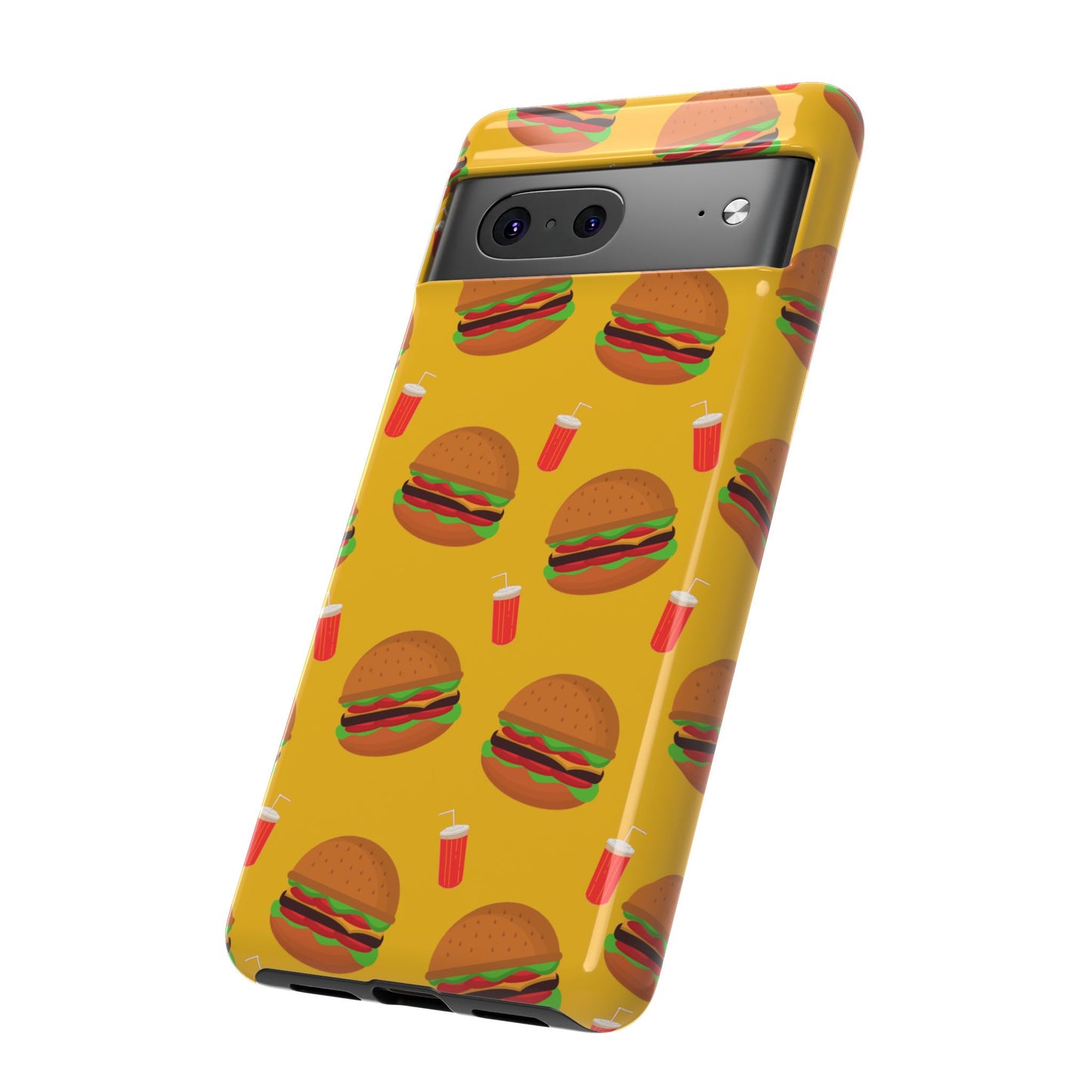 Burger and Drinks Phone Case - for Apple, Samsung, and Google Phones