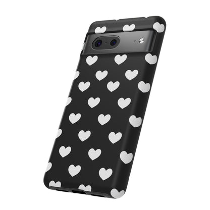 White Heart Phone Case - for Apple, Samsung, and Google Phones