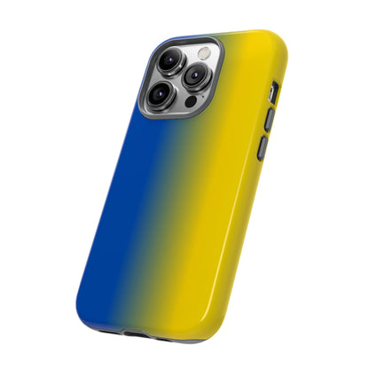 Ombre Blue and Gold Phone Case - for Apple, Samsung, and Google Phones