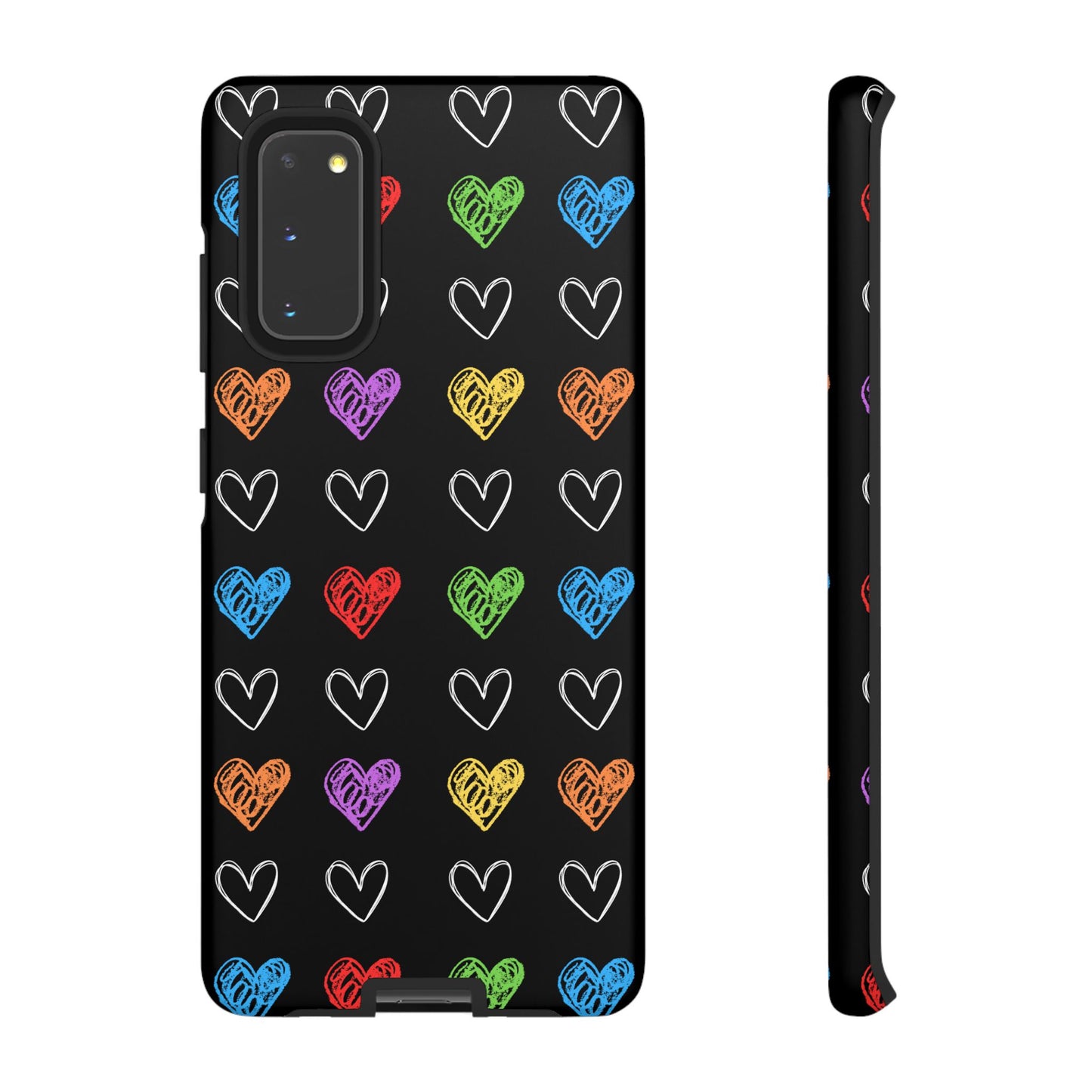 Colored Hearts Phone Case - for Apple, Samsung, and Google Phones