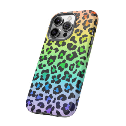 Rainbow Leopard Print Phone Case - for Apple, Samsung, and Google Phones