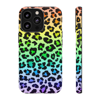 Rainbow Leopard Print Phone Case - for Apple, Samsung, and Google Phones