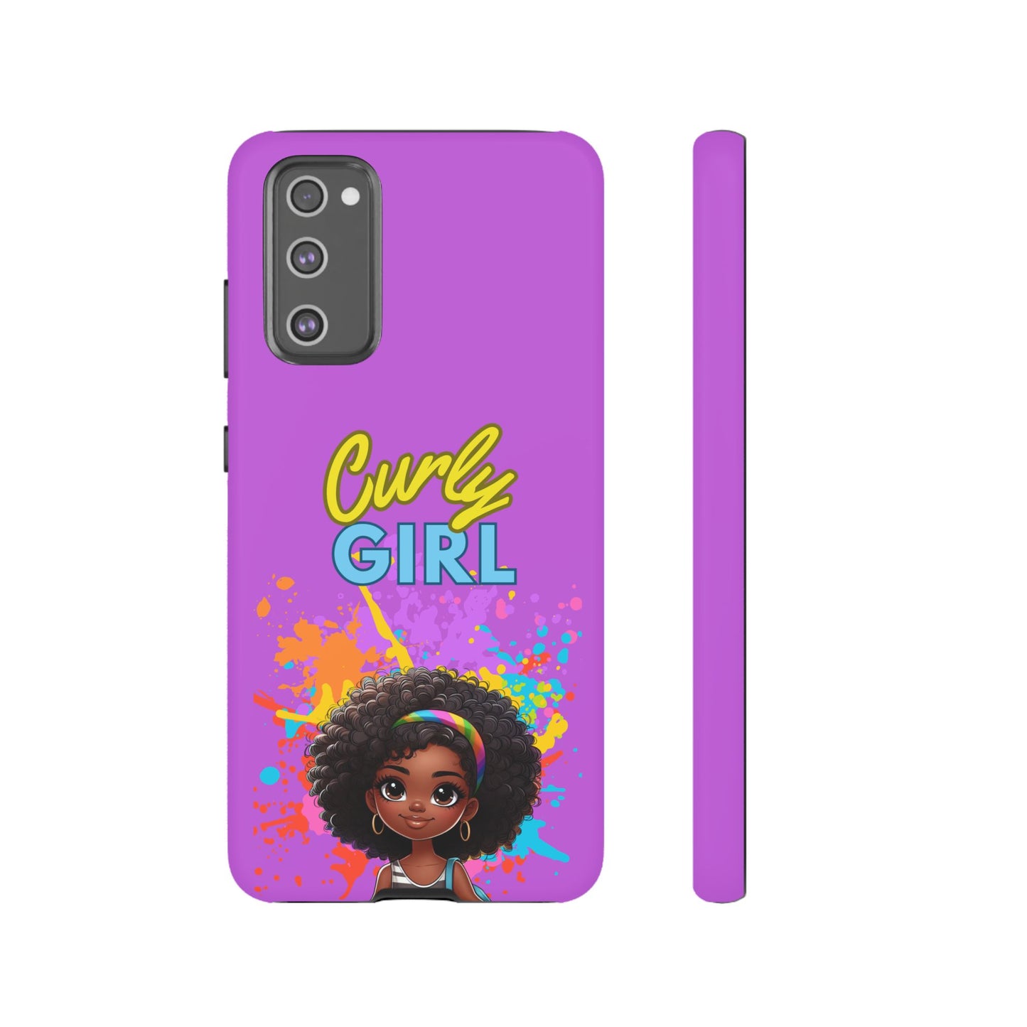 Melanin Curly Hair Afro Girl Phone Case - for iPhone, Samsung, and Google Phones