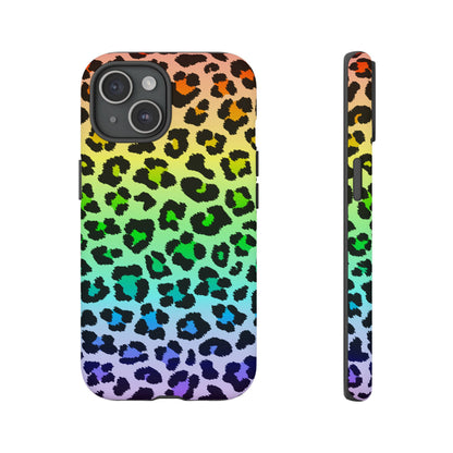 Rainbow Leopard Print Phone Case - for Apple, Samsung, and Google Phones