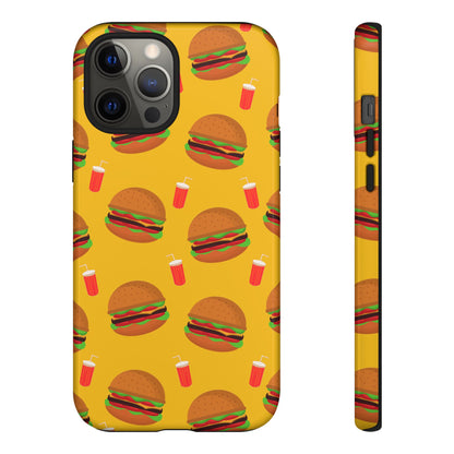 Burger and Drinks Phone Case - for Apple, Samsung, and Google Phones