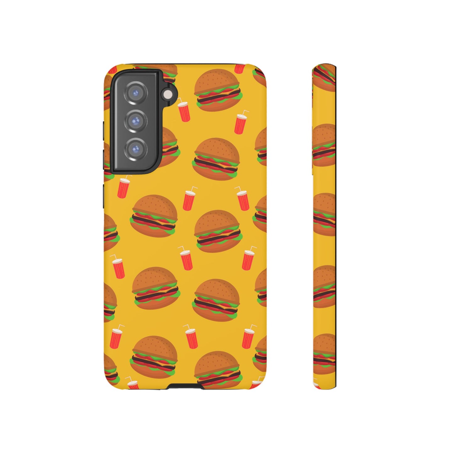 Burger and Drinks Phone Case - for Apple, Samsung, and Google Phones