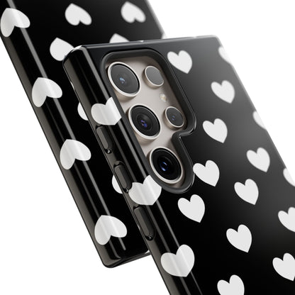 White Heart Phone Case - for Apple, Samsung, and Google Phones