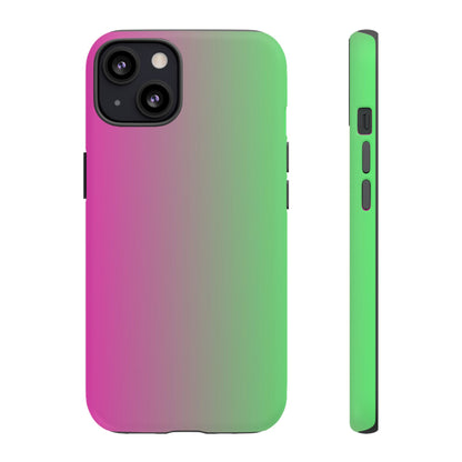 Ombre Pink and Green Phone Case - for Apple, Samsung, and Google Phones