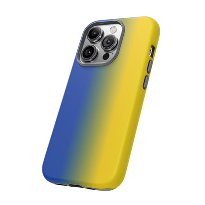 Ombre Blue and Gold Phone Case - for Apple, Samsung, and Google Phones