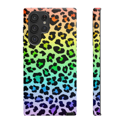 Rainbow Leopard Print Phone Case - for Apple, Samsung, and Google Phones