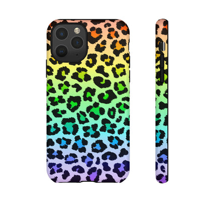 Rainbow Leopard Print Phone Case - for Apple, Samsung, and Google Phones