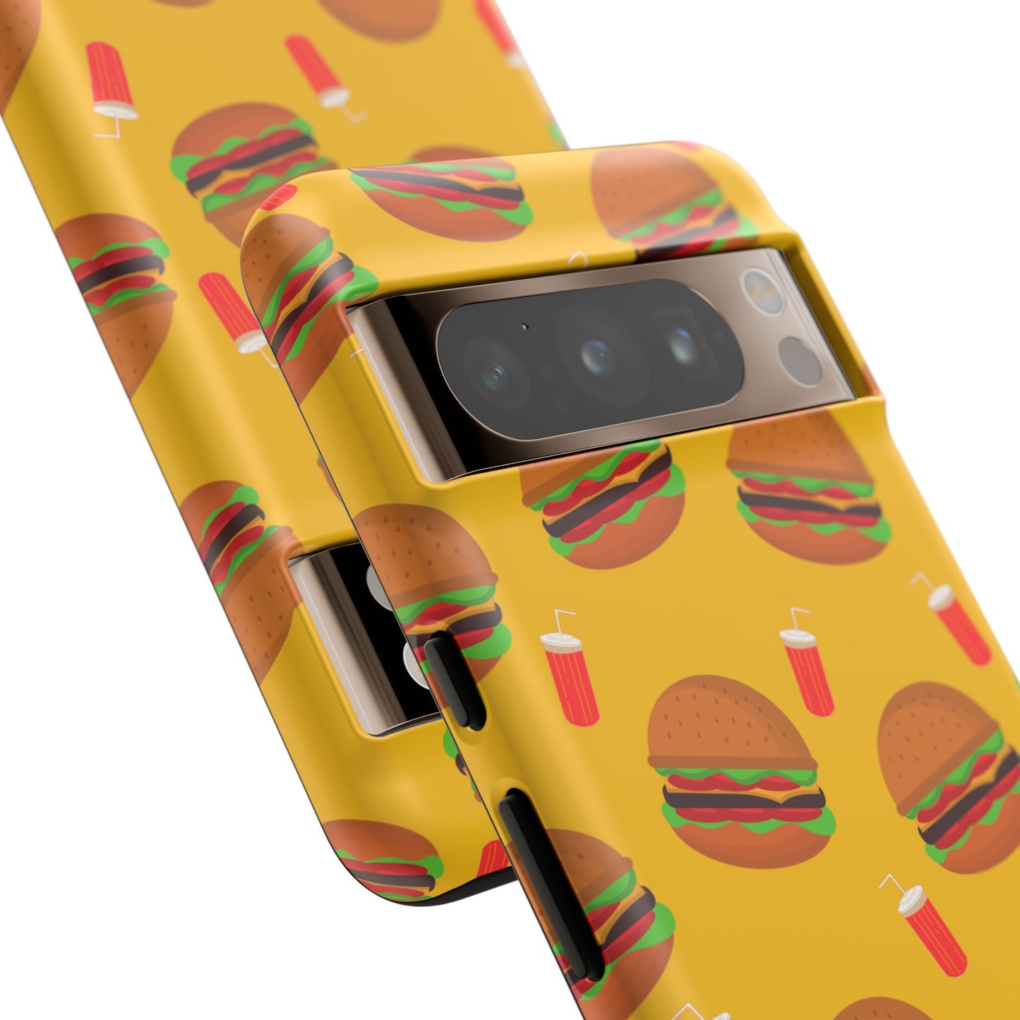 Burger and Drinks Phone Case - for Apple, Samsung, and Google Phones