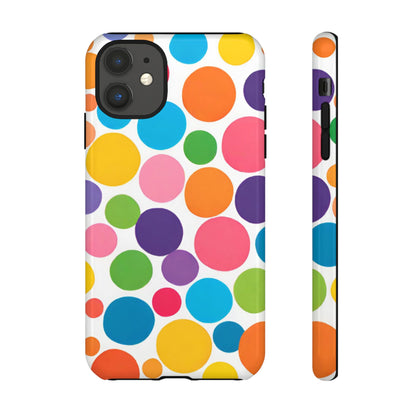 Multicolored Polka Dot Phone Case - for Apple, Samsung, and Google Phones