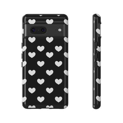 White Heart Phone Case - for Apple, Samsung, and Google Phones