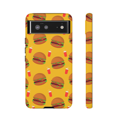 Burger and Drinks Phone Case - for Apple, Samsung, and Google Phones