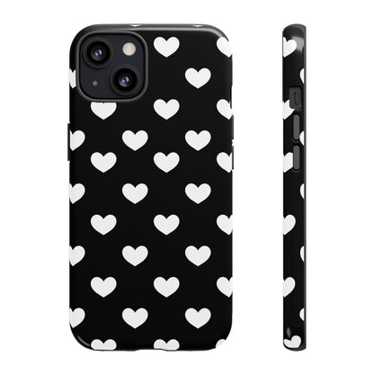 White Heart Phone Case - for Apple, Samsung, and Google Phones