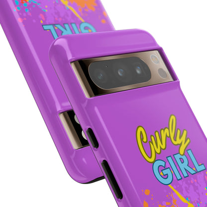 Melanin Curly Hair Afro Girl Phone Case - for iPhone, Samsung, and Google Phones