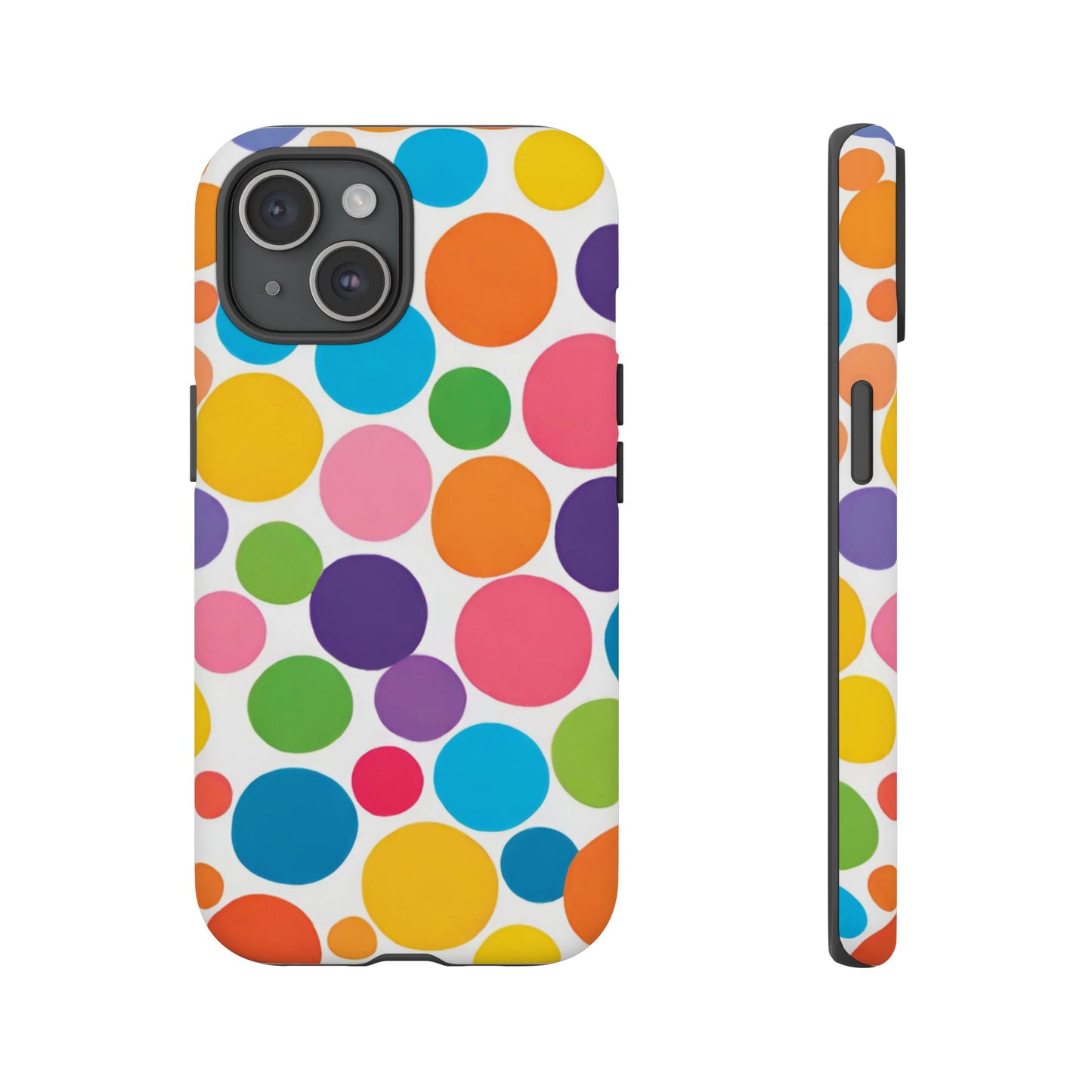 Multicolored Polka Dot Phone Case - for Apple, Samsung, and Google Phones