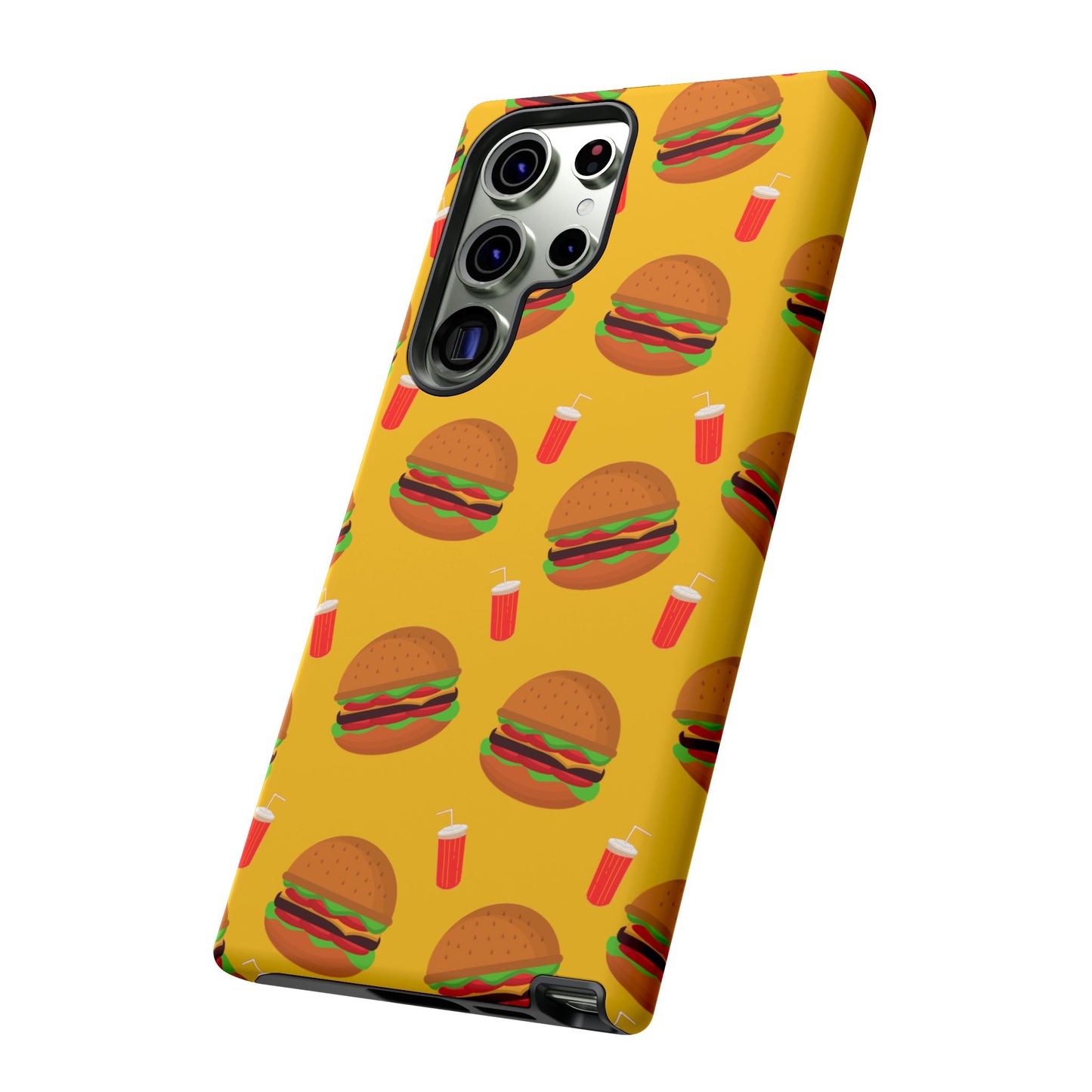 Burger and Drinks Phone Case - for Apple, Samsung, and Google Phones