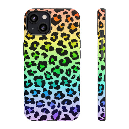 Rainbow Leopard Print Phone Case - for Apple, Samsung, and Google Phones