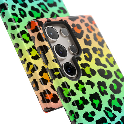 Rainbow Leopard Print Phone Case - for Apple, Samsung, and Google Phones