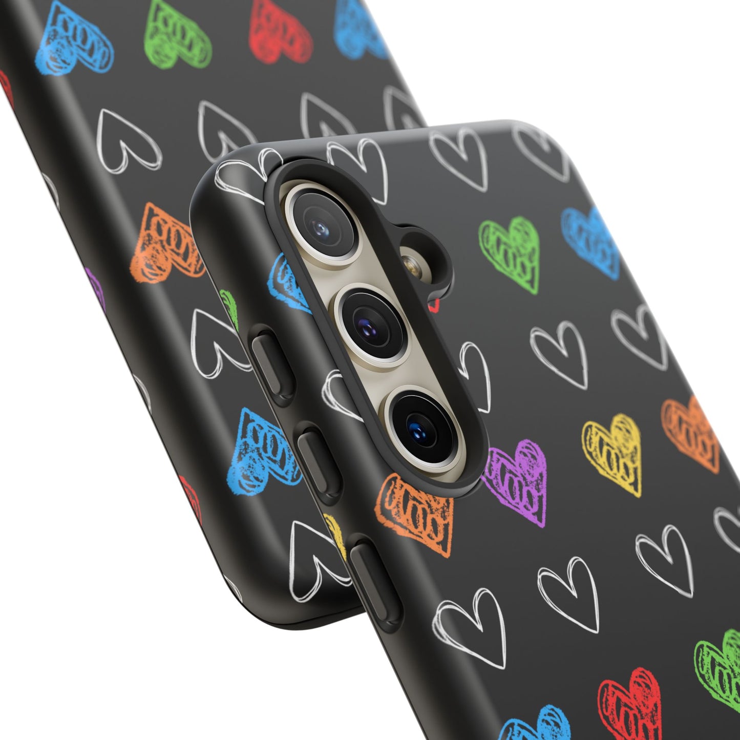 Colored Hearts Phone Case - for Apple, Samsung, and Google Phones