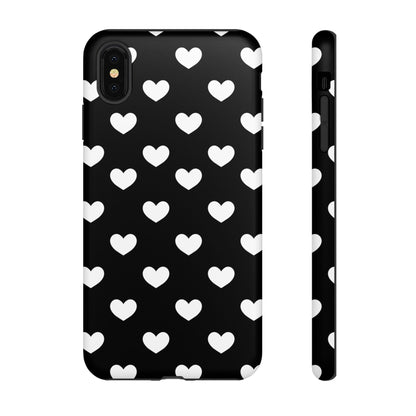 White Heart Phone Case - for Apple, Samsung, and Google Phones