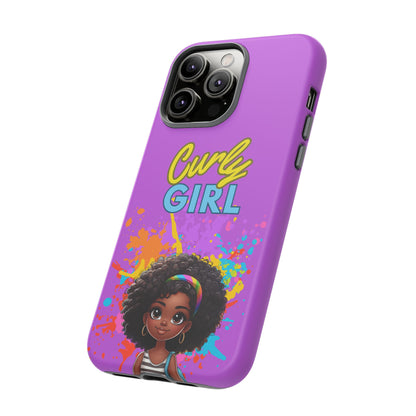 Melanin Curly Hair Afro Girl Phone Case - for iPhone, Samsung, and Google Phones