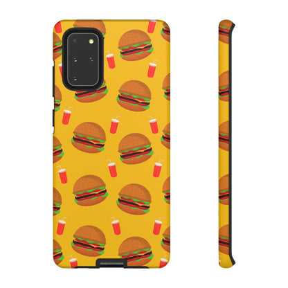 Burger and Drinks Phone Case - for Apple, Samsung, and Google Phones