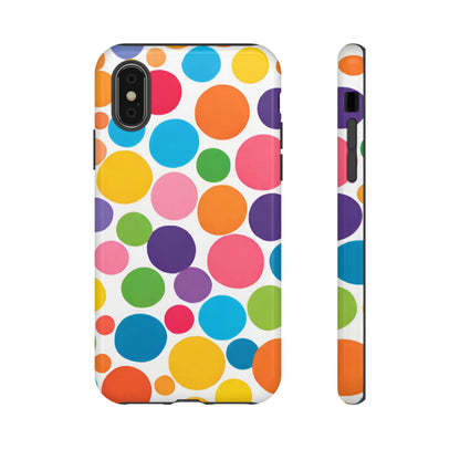 Multicolored Polka Dot Phone Case - for Apple, Samsung, and Google Phones