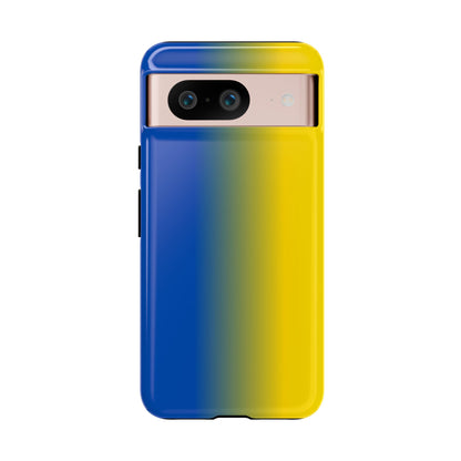 Ombre Blue and Gold Phone Case - for Apple, Samsung, and Google Phones