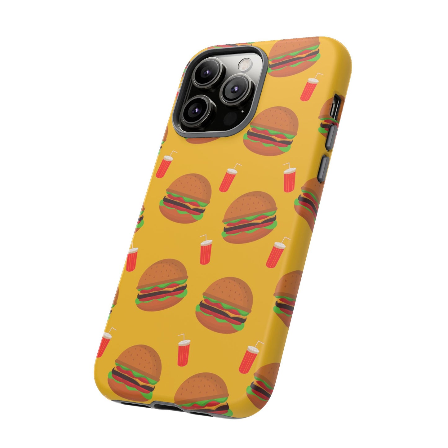 Burger and Drinks Phone Case - for Apple, Samsung, and Google Phones