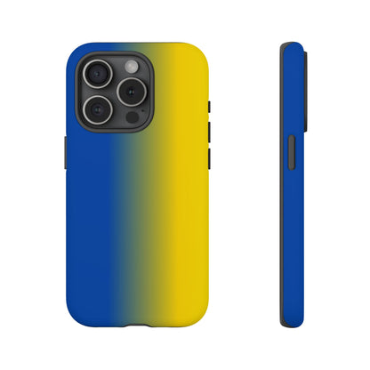 Ombre Blue and Gold Phone Case - for Apple, Samsung, and Google Phones