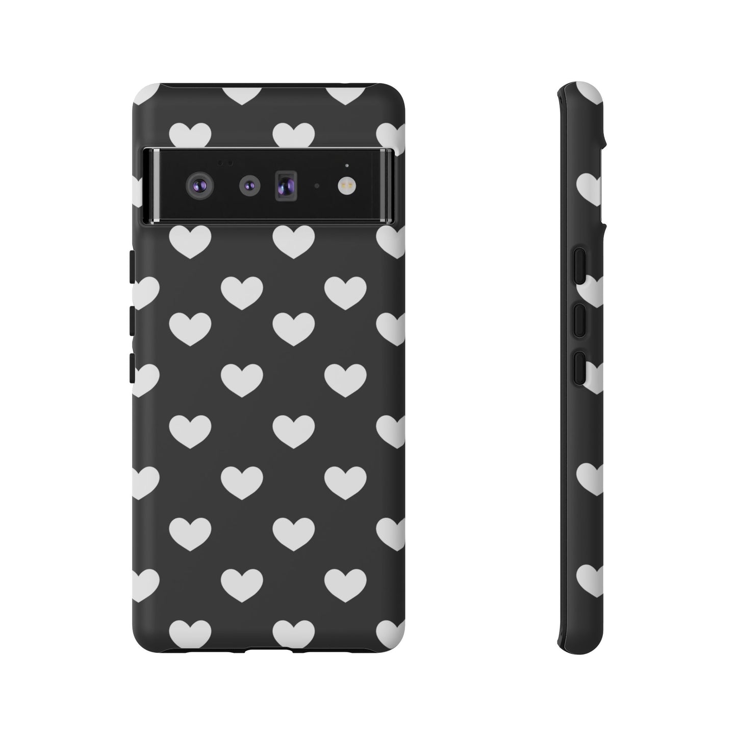 White Heart Phone Case - for Apple, Samsung, and Google Phones