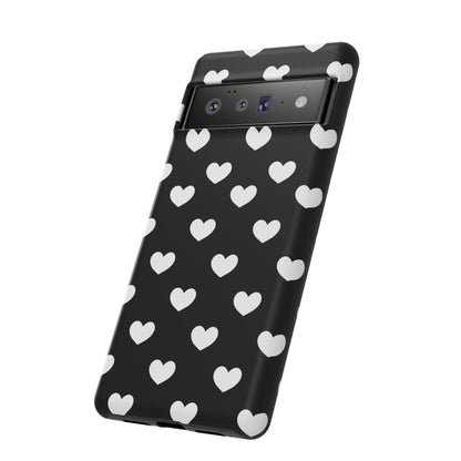 White Heart Phone Case - for Apple, Samsung, and Google Phones