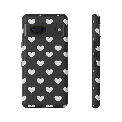 White Heart Phone Case - for Apple, Samsung, and Google Phones