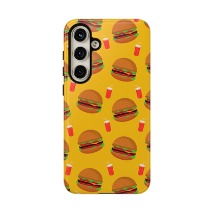 Burger and Drinks Phone Case - for Apple, Samsung, and Google Phones