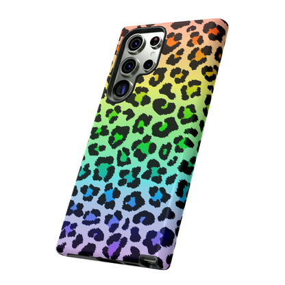 Rainbow Leopard Print Phone Case - for Apple, Samsung, and Google Phones