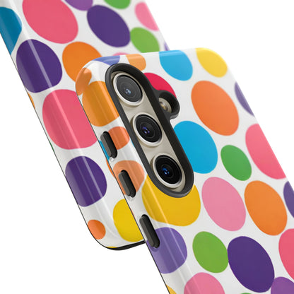 Multicolored Polka Dot Phone Case - for Apple, Samsung, and Google Phones