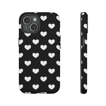 White Heart Phone Case - for Apple, Samsung, and Google Phones