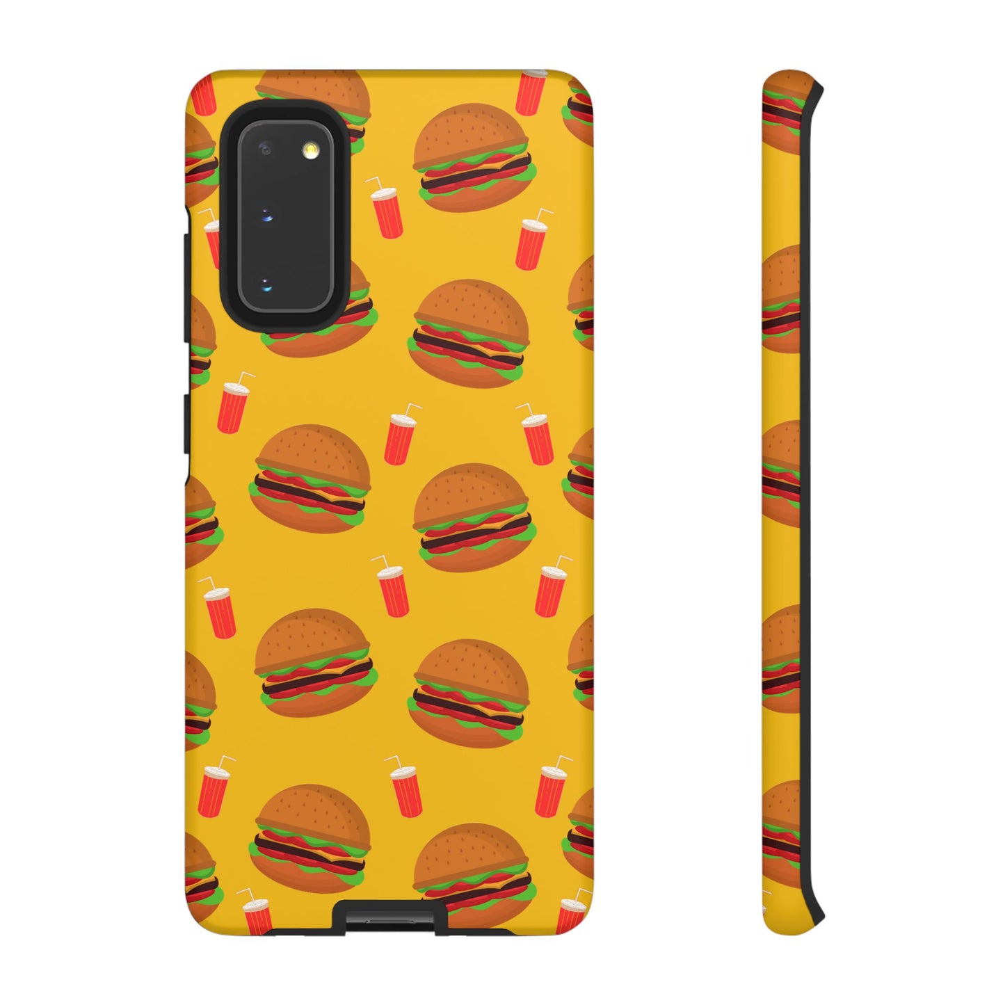 Burger and Drinks Phone Case - for Apple, Samsung, and Google Phones