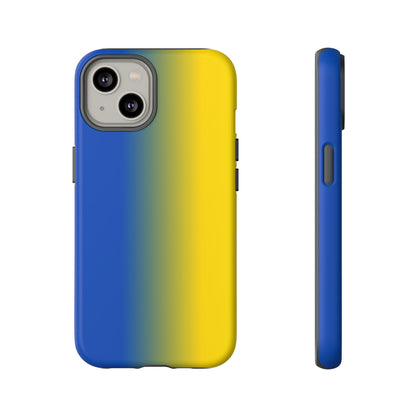 Ombre Blue and Gold Phone Case - for Apple, Samsung, and Google Phones