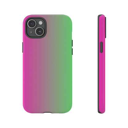 Ombre Pink and Green Phone Case - for Apple, Samsung, and Google Phones