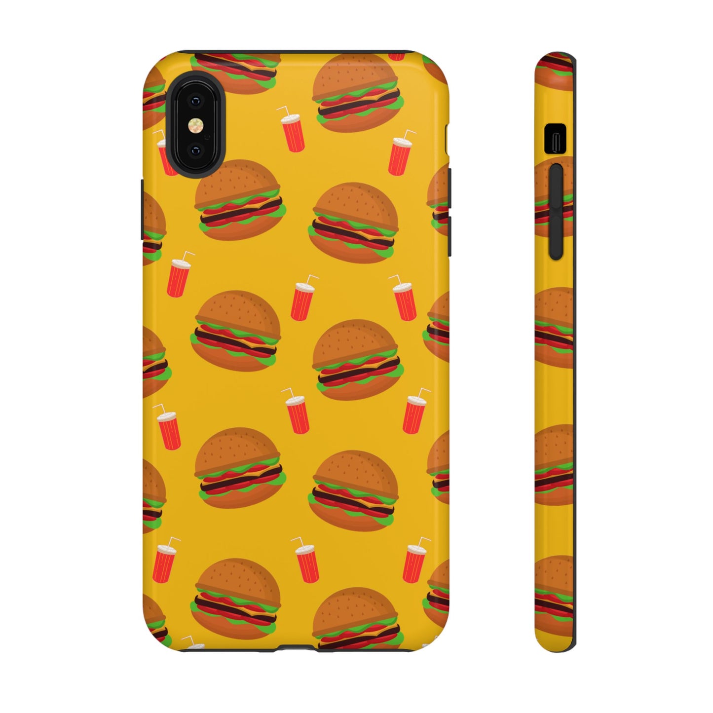 Burger and Drinks Phone Case - for Apple, Samsung, and Google Phones